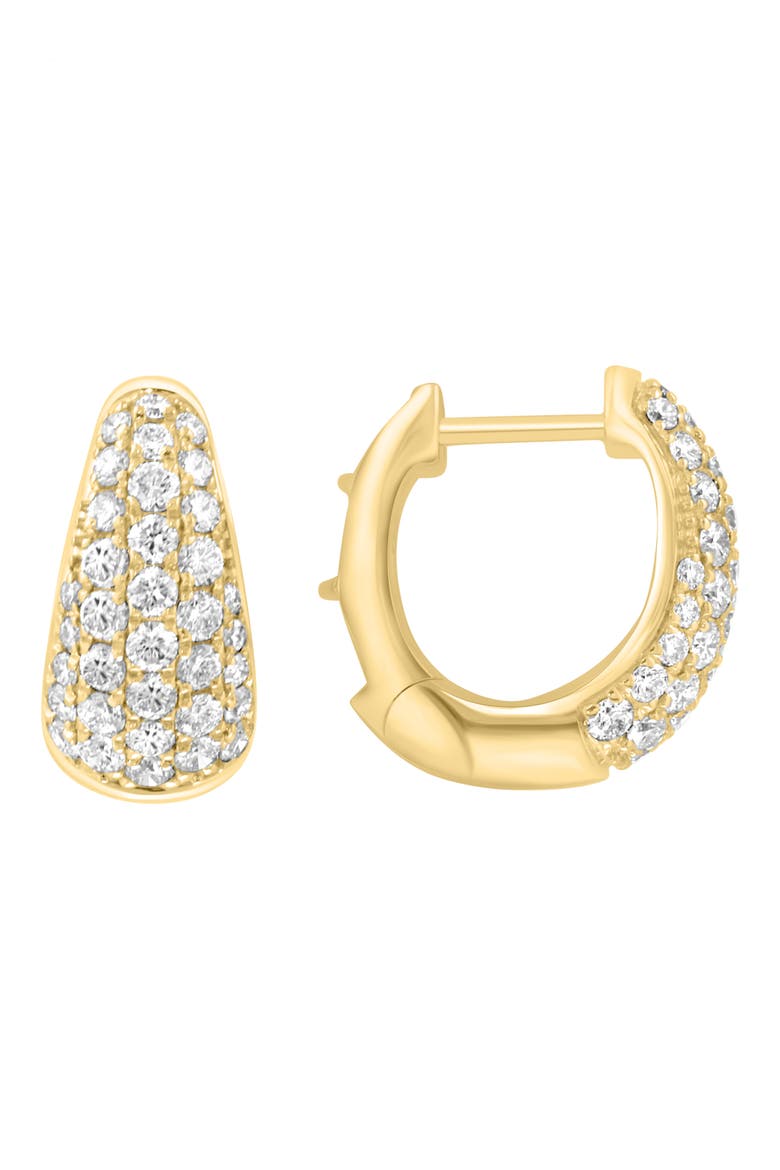 Lab Grown Diamond Huggie Hoop Earrings, Main, color, GOLD