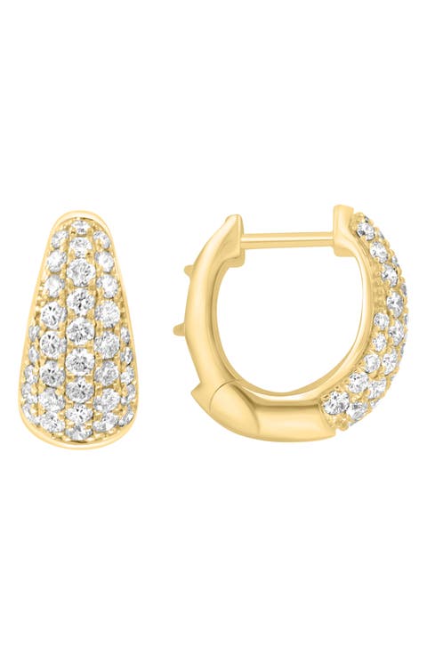 Lab Grown Diamond Huggie Hoop Earrings