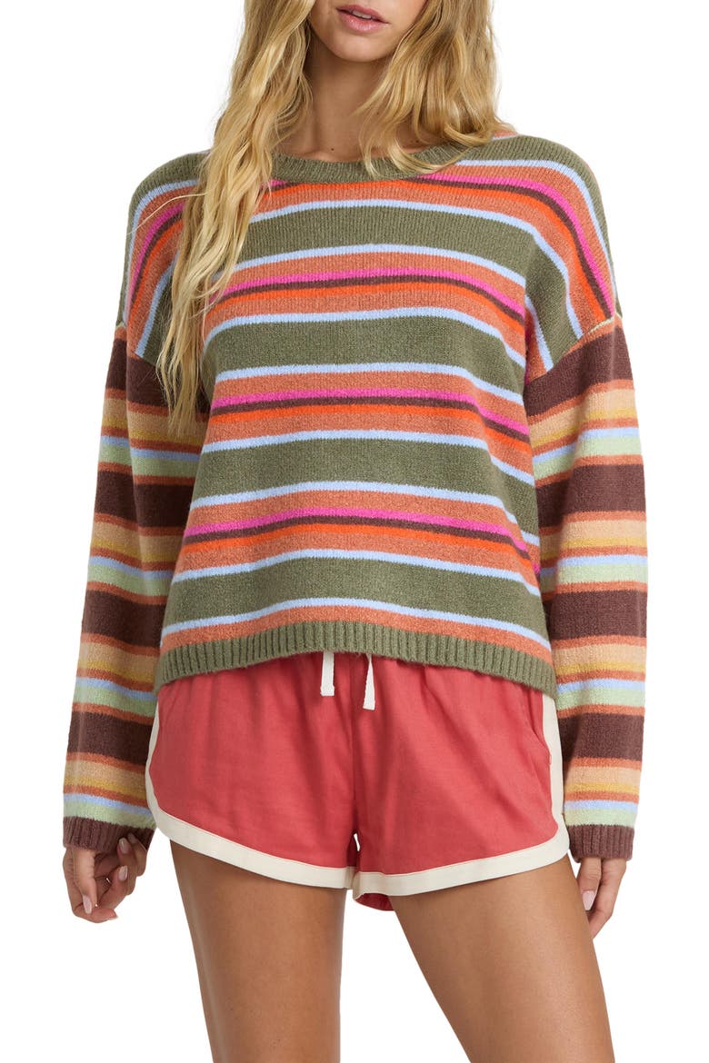 Red Rocks Crew Sweater, Main, color, CANTEEN