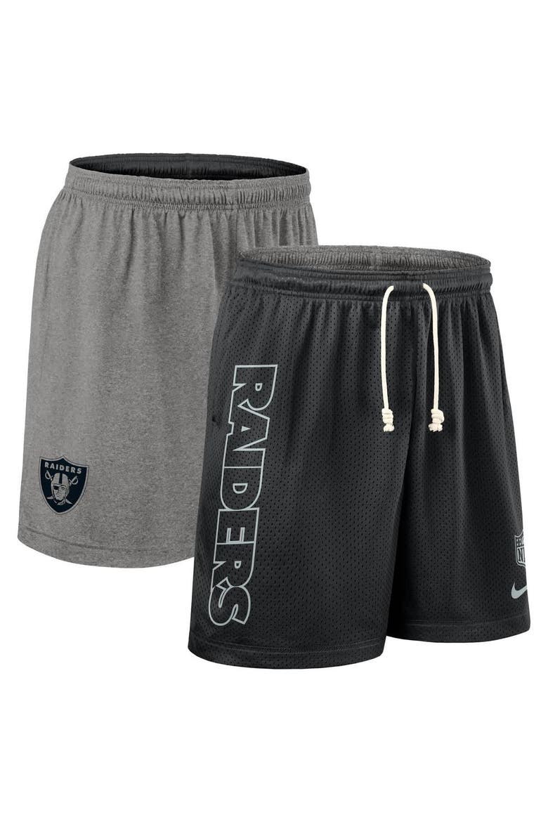 Men's Nike Black Las Vegas Raiders Sideline Reversible Performance Shorts, Main, color, Black