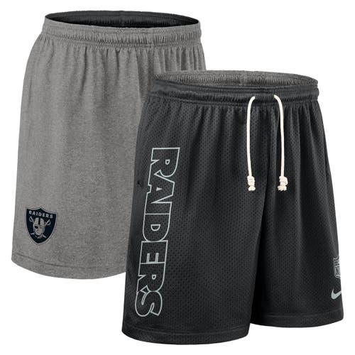 Nike Black Las Vegas Raiders Sideline Reversible Performance Shorts