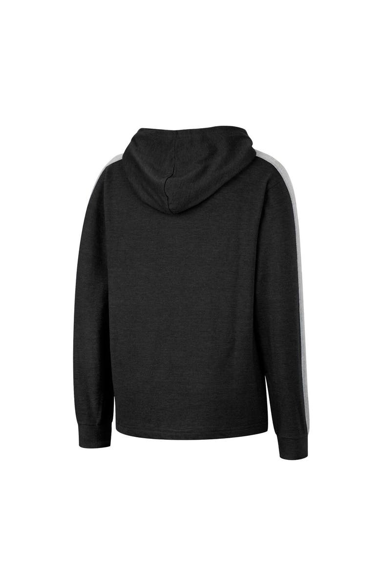 COLOSSEUM Youth Colosseum Heathered Black Army Black Knights Wind Changes Raglan Hoodie T-Shirt, Alternate, color,