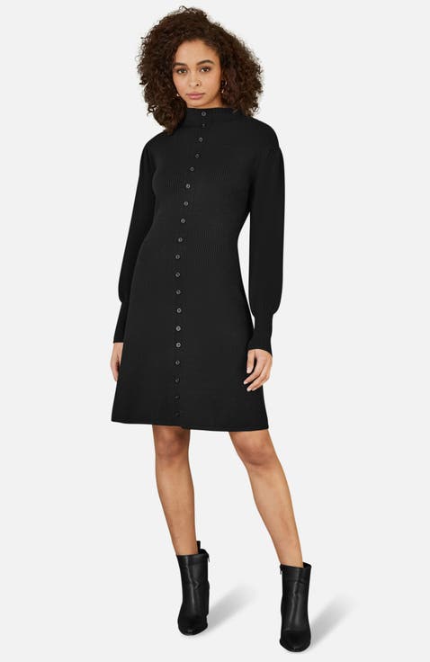 Knitted Button Up Midi Dress