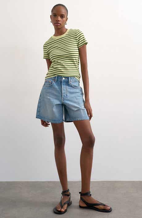 Editor Mid Rise Denim Shorts