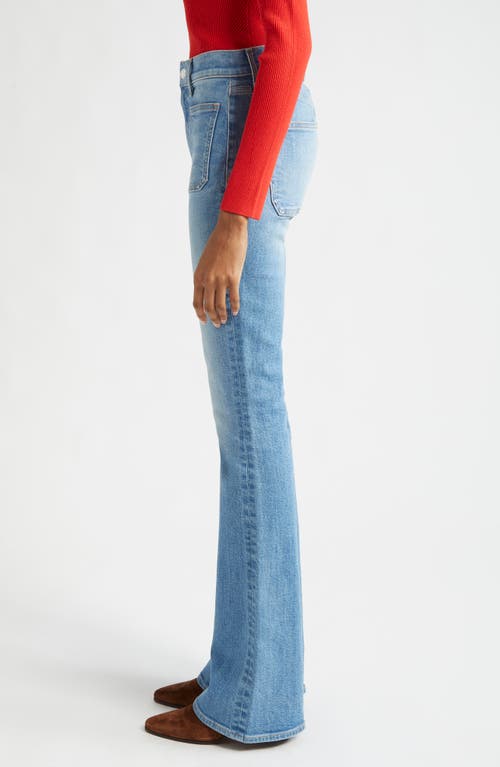 Veronica Beard Crosbie Loafer High Waist Patch Pocket Wide Leg Jeans In Northern Lights