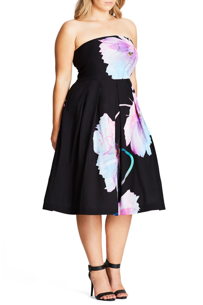 Pretty Bloom Convertible Sundress, Alternate, color, BLACK