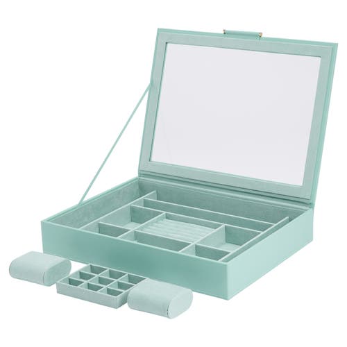 Wolf Sophia Jewelry Box With Window In Green