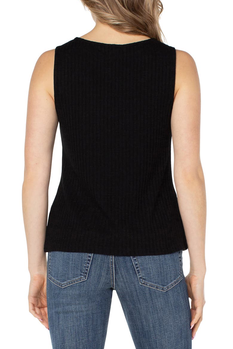 Rib Boat Neck Tank, Alternate, color, BLACK