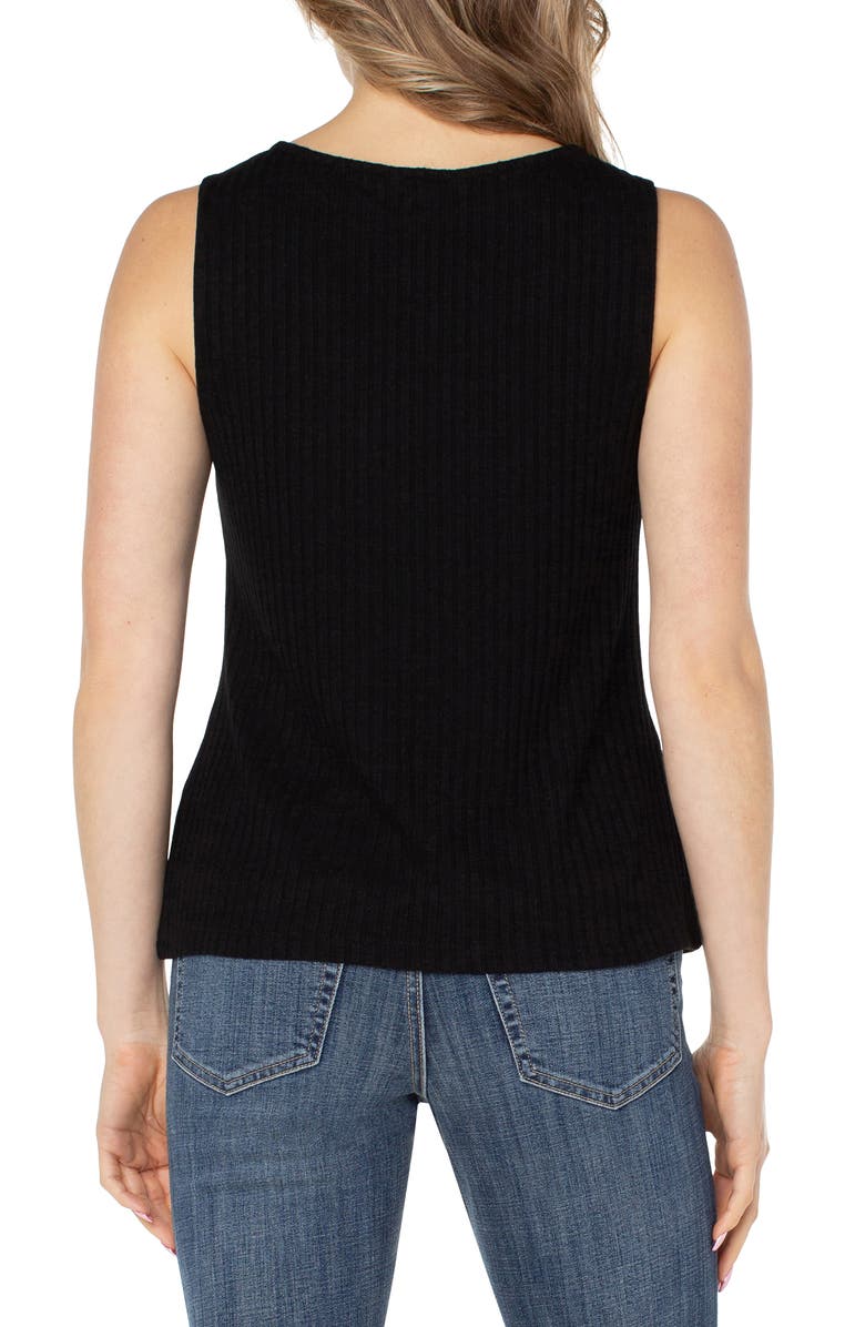 Liverpool Los Angeles Rib Boat Neck Tank, Alternate, color, Black