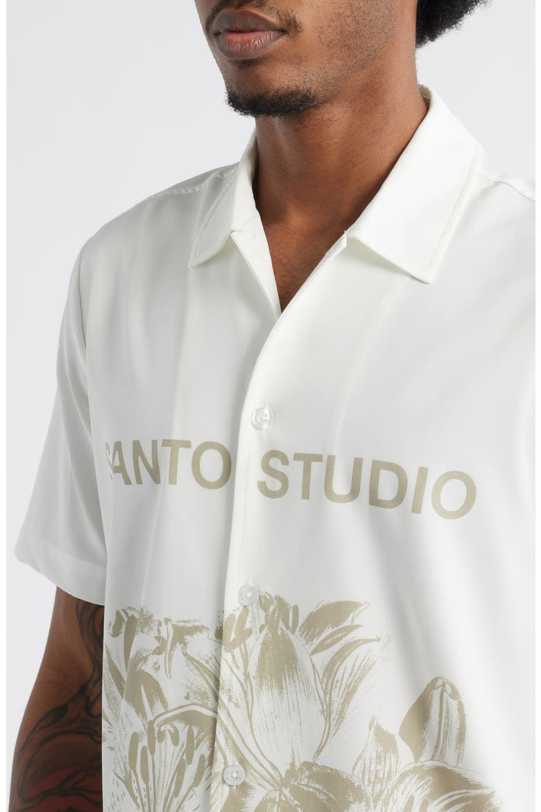Jett Lawrence Edition - White Flower Button-Up Shirt, Alternate, color, WHITE