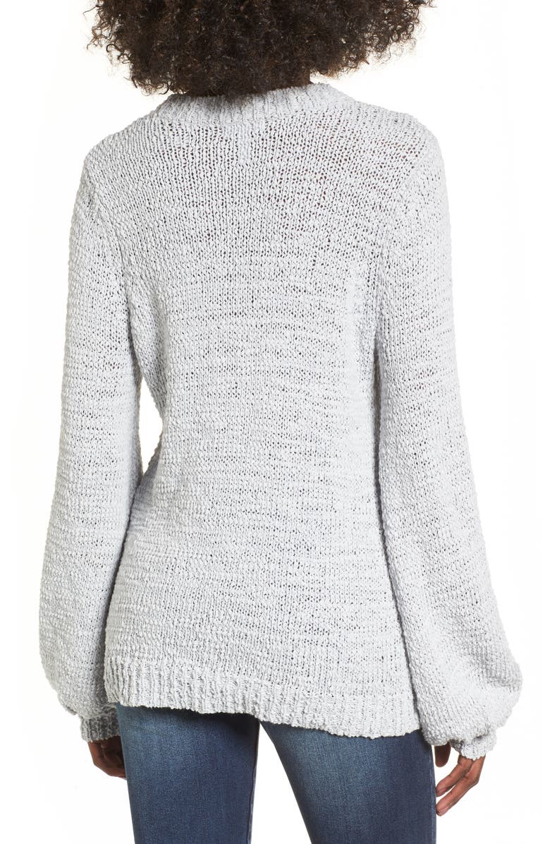 Leith Blouson Sleeve Tape Yarn Sweater, Alternate, color,