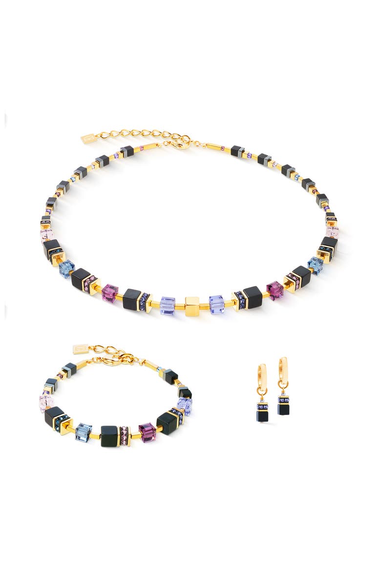 COEUR DE LION Geocube Precious Classic Gold Necklace, Alternate, color, Blue Moon