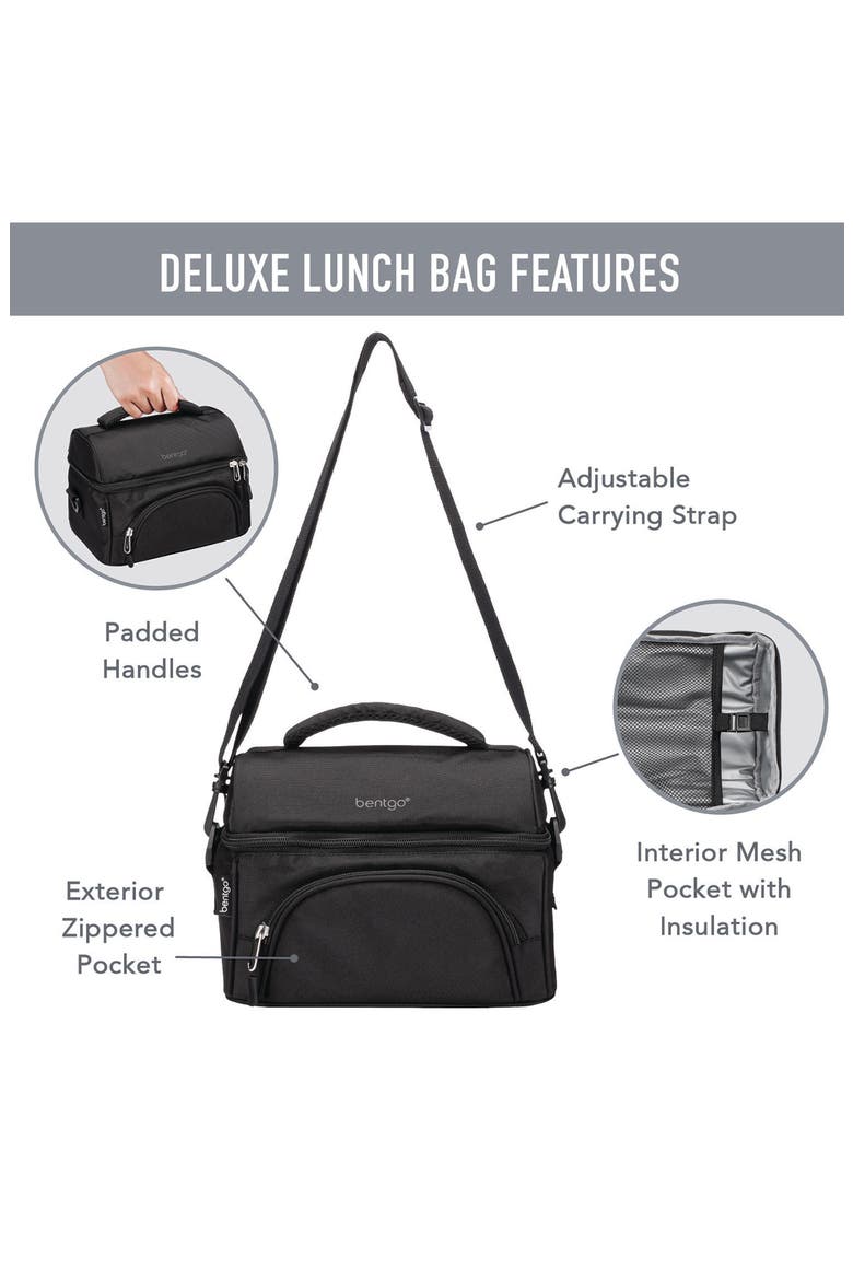Deluxe Lunch 4-Piece Set, Alternate, color, BLACK