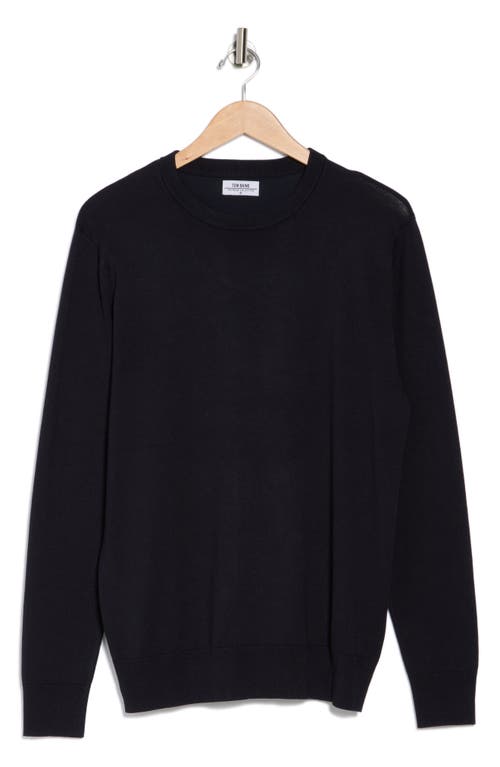 Tom Baine Solid Crewneck Pullover In Navy