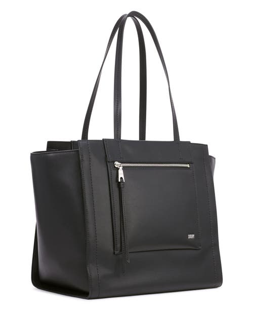 Dkny Pax Large Tote In Black/silver
