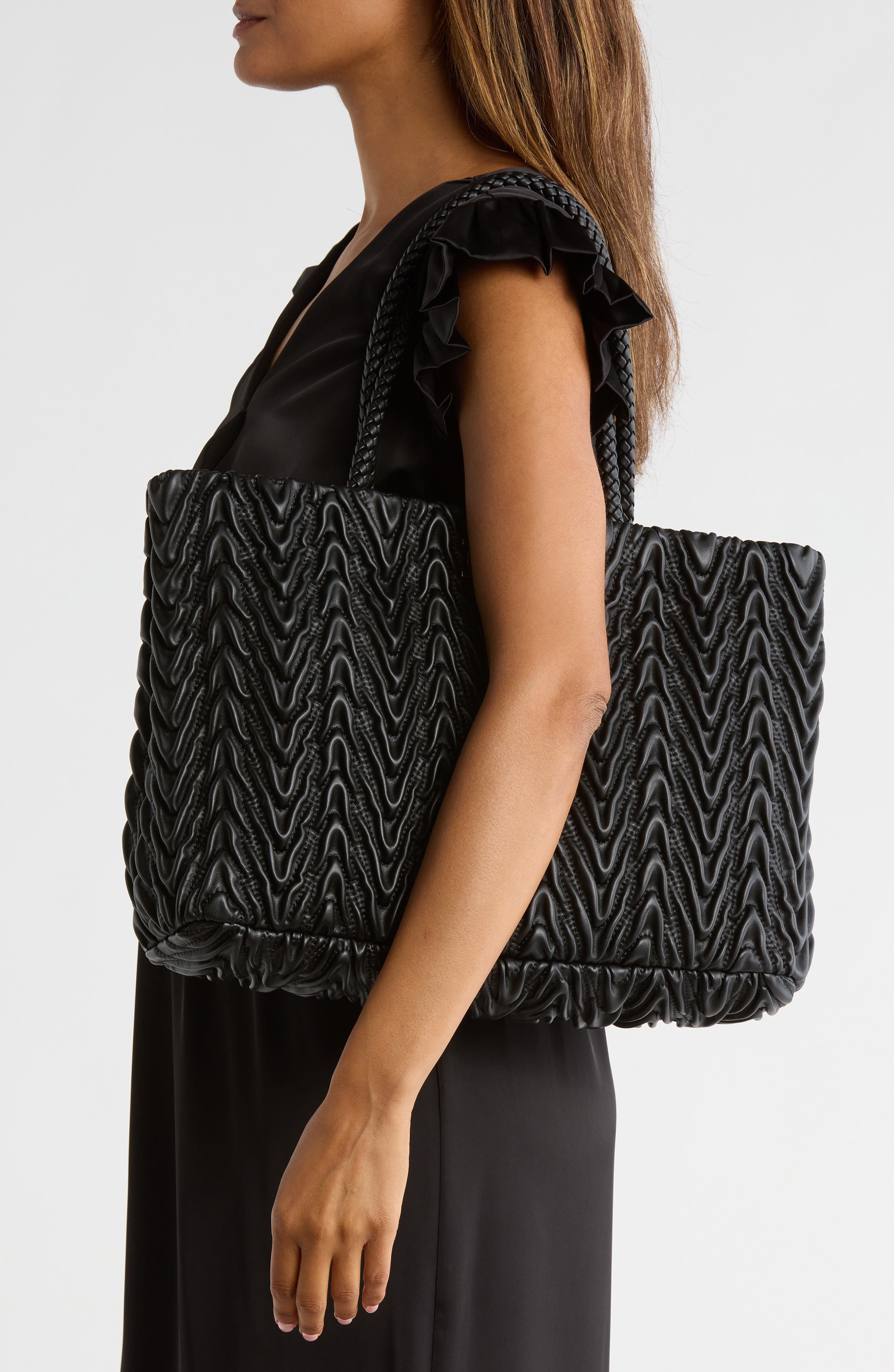 Sam Edelman Ari Quilted Leather Tote Bag, Alternate, color, 