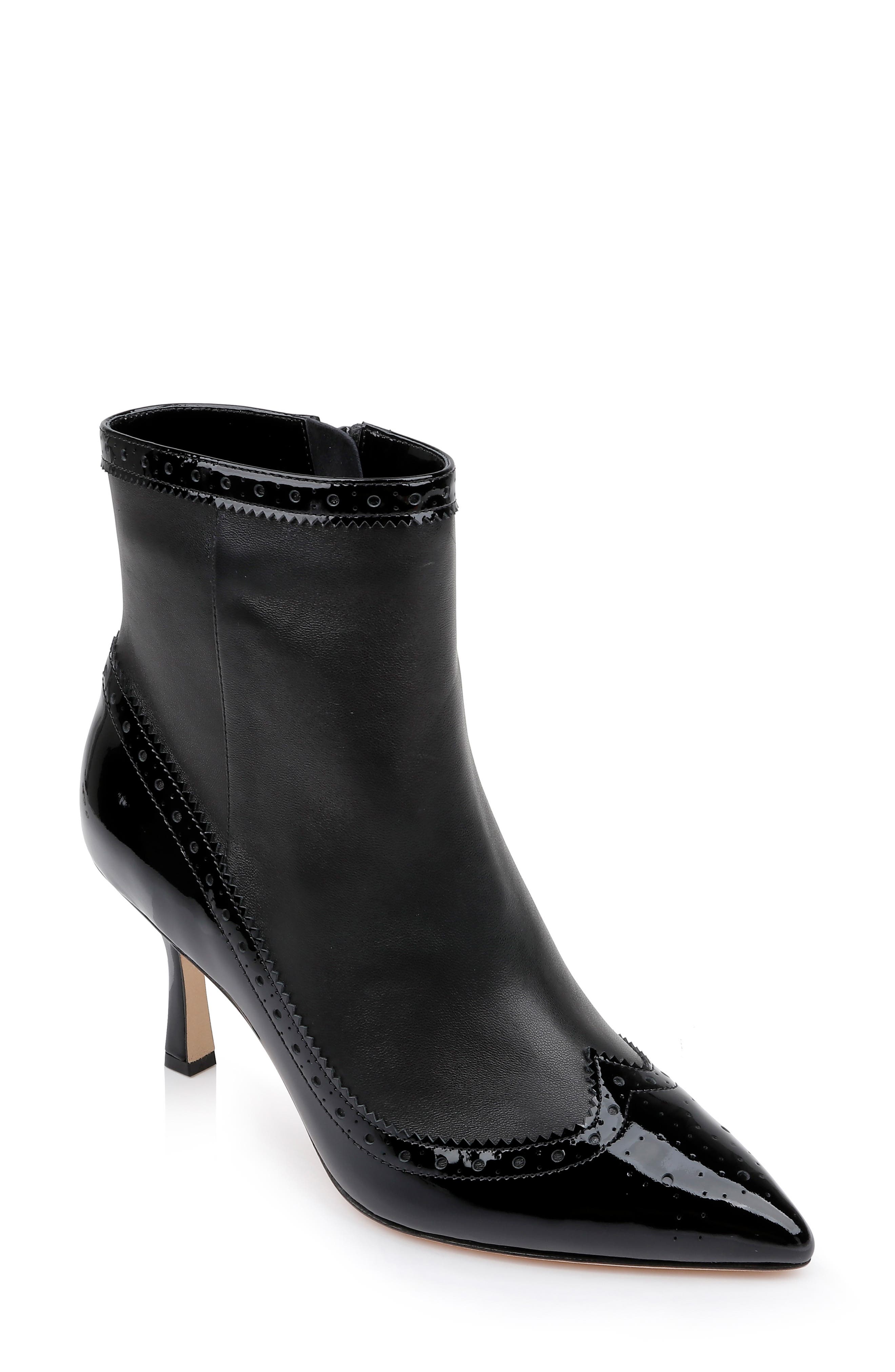 L'AGENCE Ember Wingtip Pointed Toe Bootie, Main, color, 