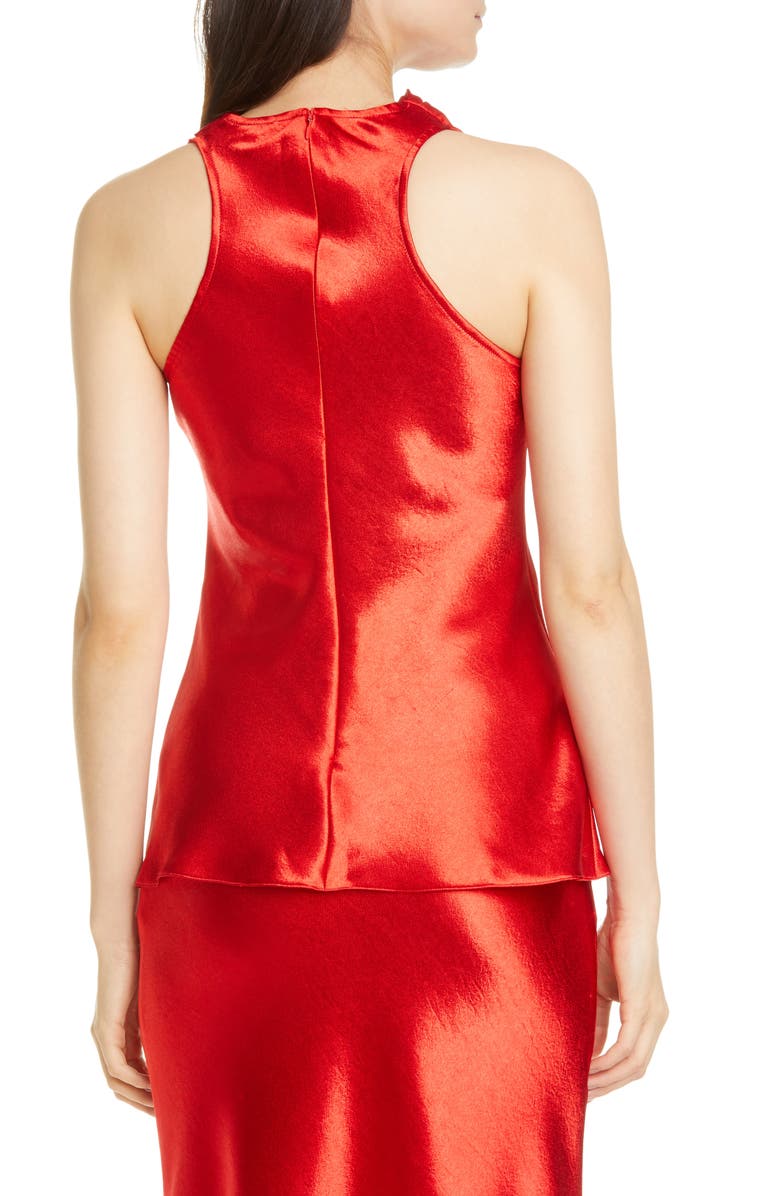 Sies Marjan Louma Drape Neck Liquid Satin Top, Alternate, color,