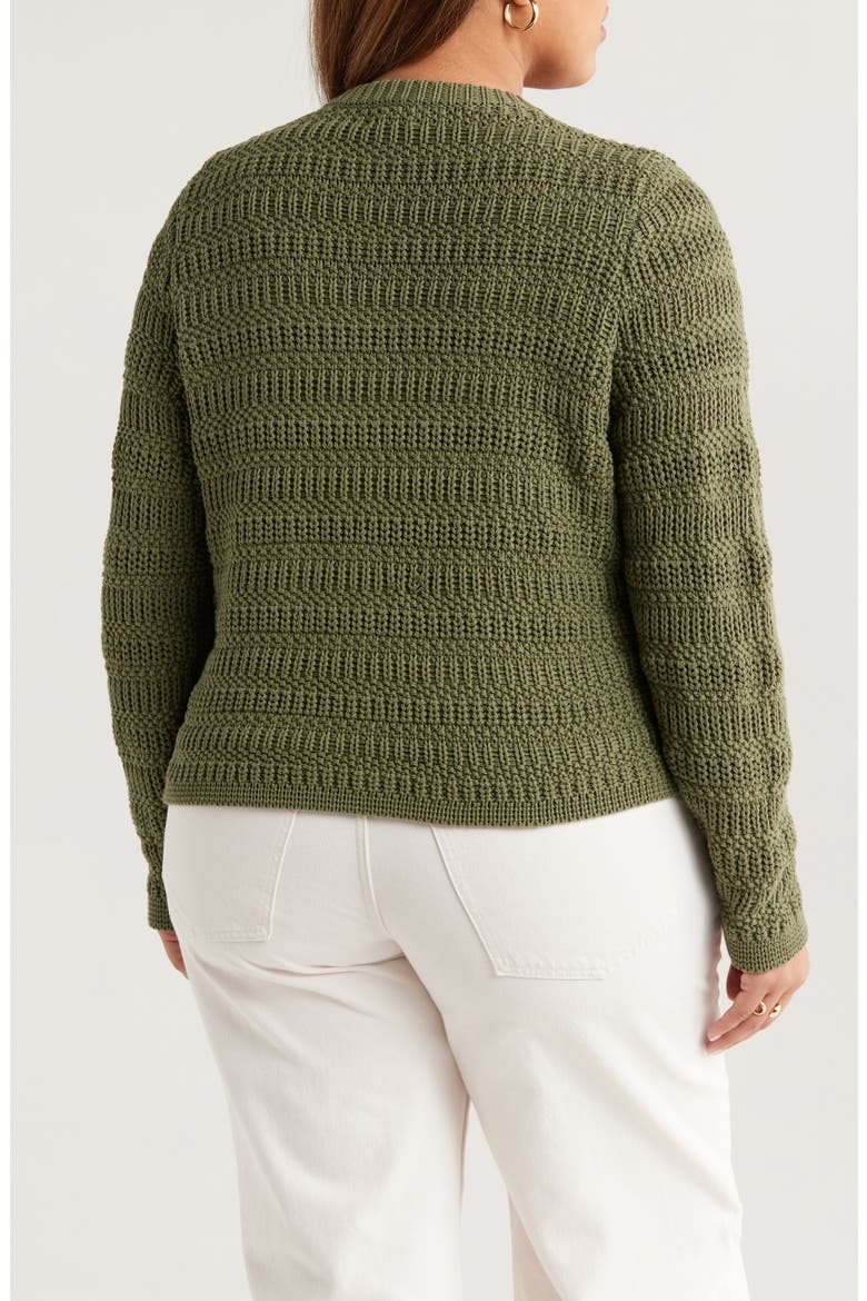 Textured Sweater Jacket, Alternate, color, GREEN SORREL