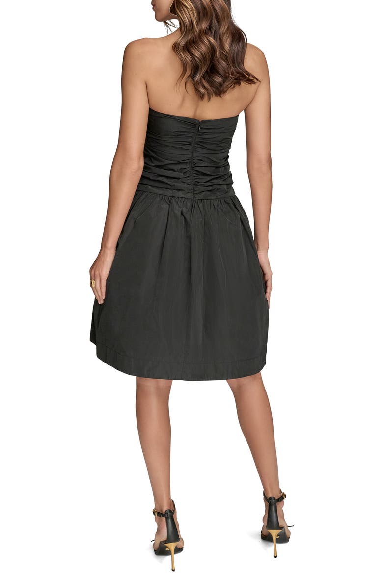 Strapless Minidress, Alternate, color, BLACK