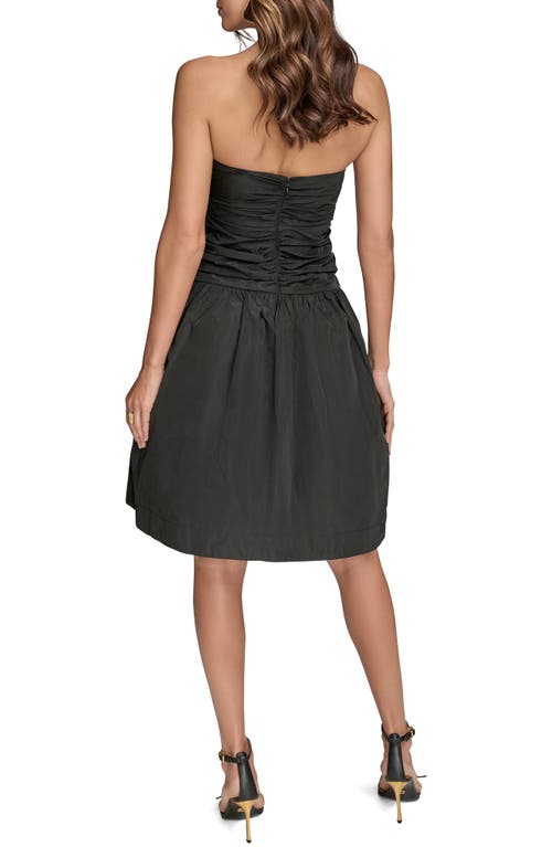 Shop Donna Karan New York Strapless Minidress In Black