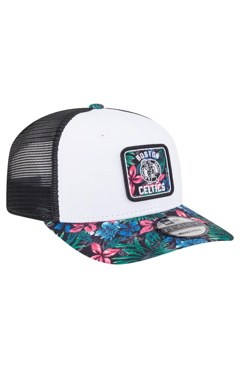 New Era Men's New Era  White Boston Celtics Floral 9SEVENTY Adjustable Hat, Alternate, color, 