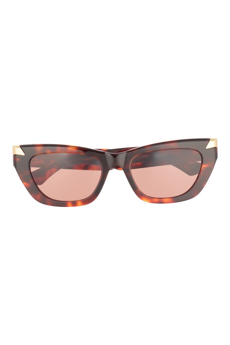 53mm Cat Eye Sunglasses, Main, color, HAVANA HAVANA BROWN