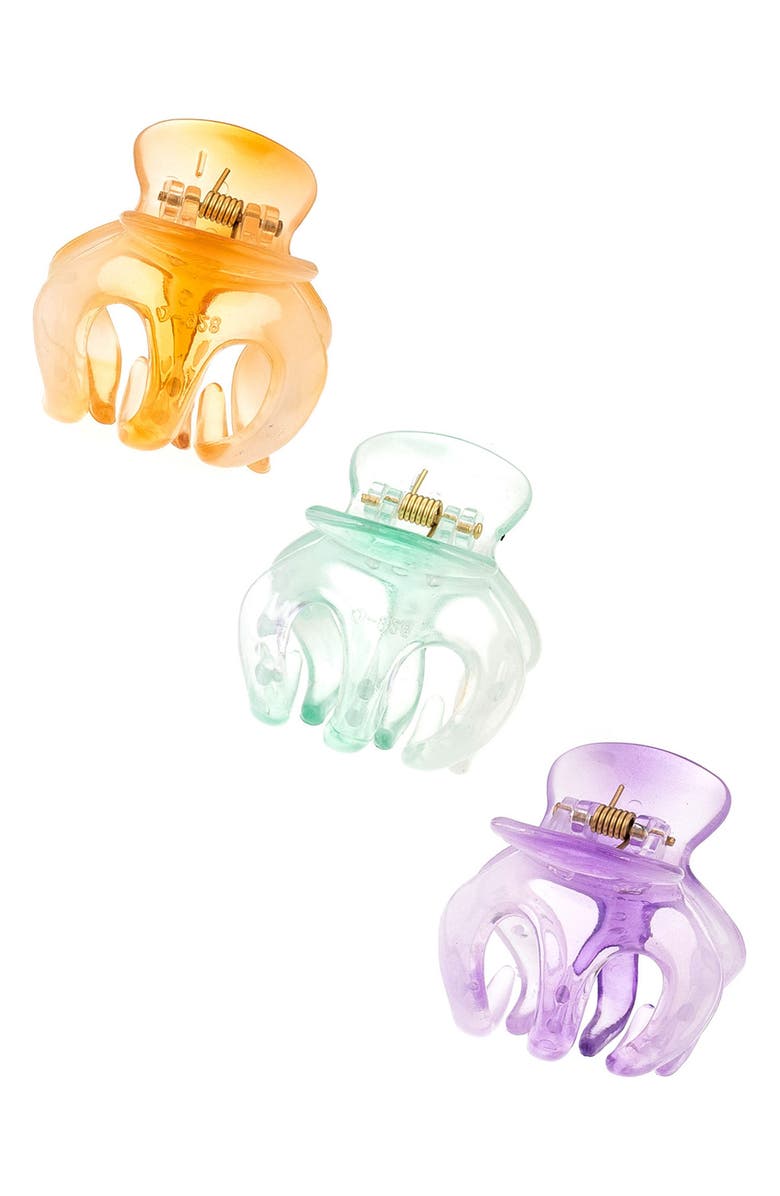 Ettika 3-Pack Assorted Oval Claw Clips, Main, color,