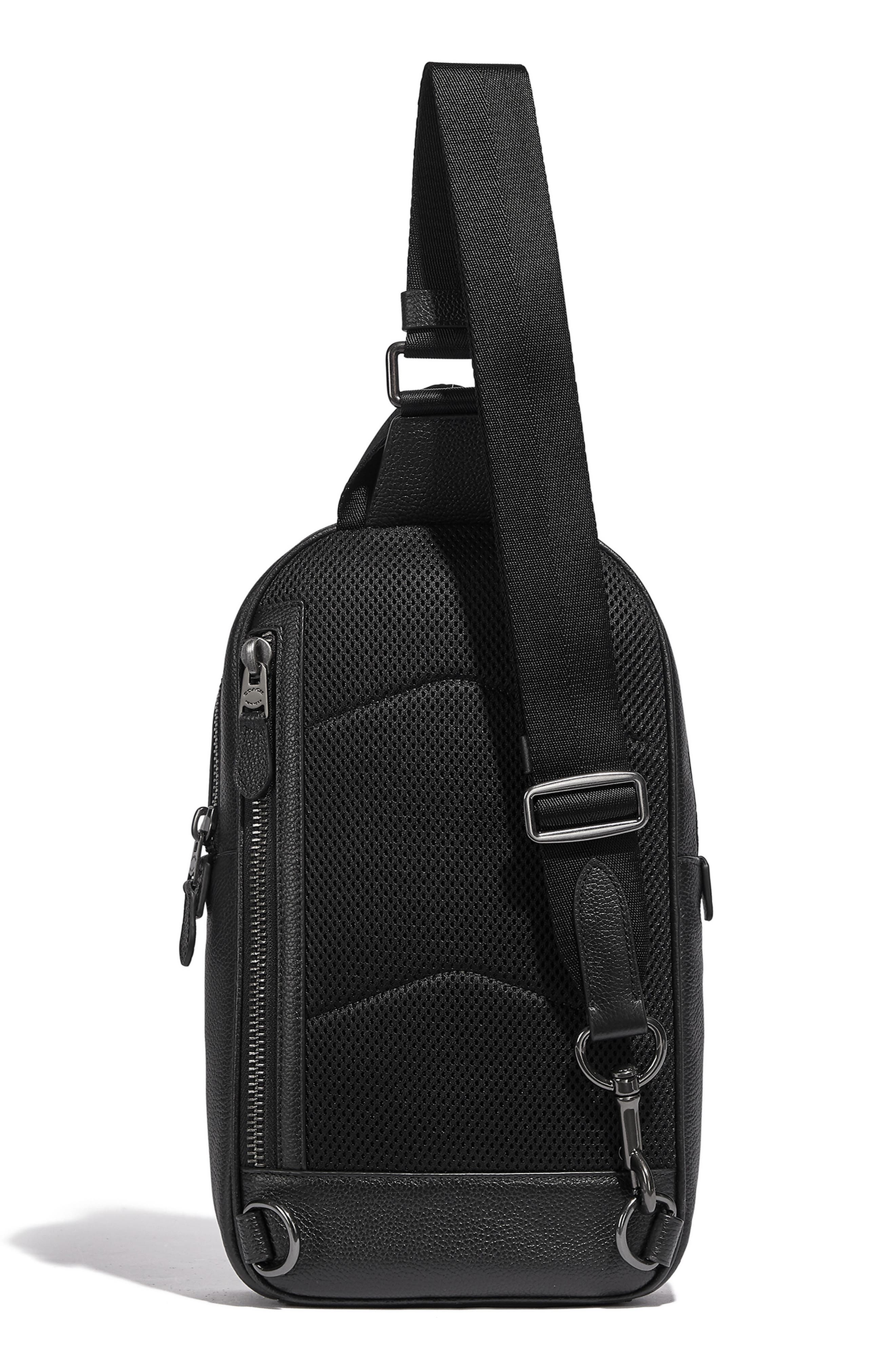 COACH Metropolitan Logo Embossed Sling Backpack, Alternate, color, 