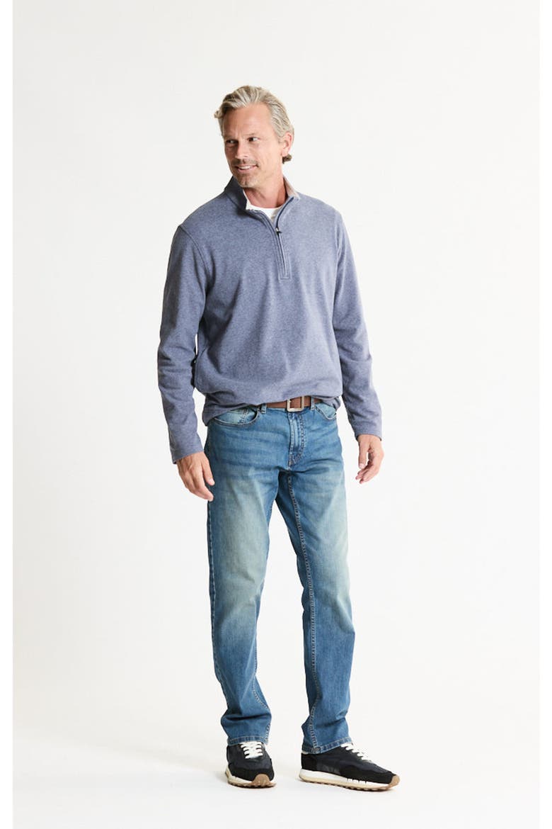 Ultra Soft Heather Pullover Quarter Zip, Alternate, color, BLUE
