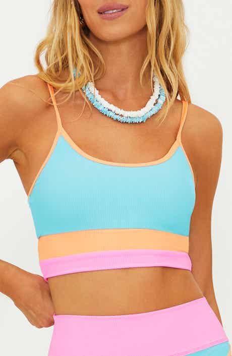 Beach Riot Eva Rib Colorblock Bikini Top