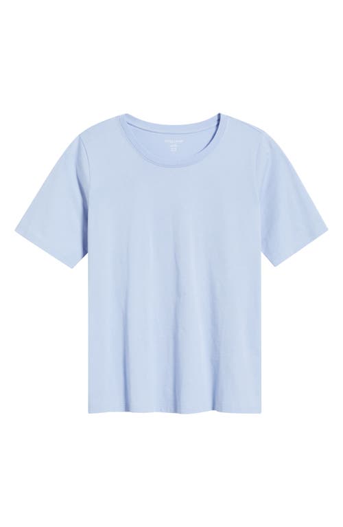 Eileen Fisher Crewneck Organic Cotton T-shirt In Blue