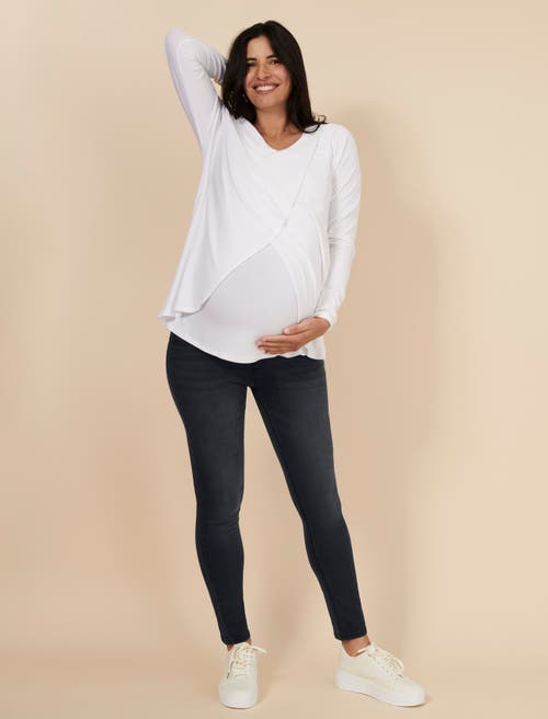 Motherhood Maternity Secret Fit Ankle Length Skinny Jeans In Black