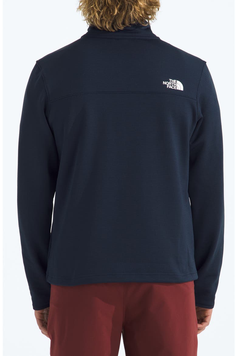 Cedar Trail Grid Fleece Quarter Zip Pullover, Alternate, color, SUMMIT NAVY