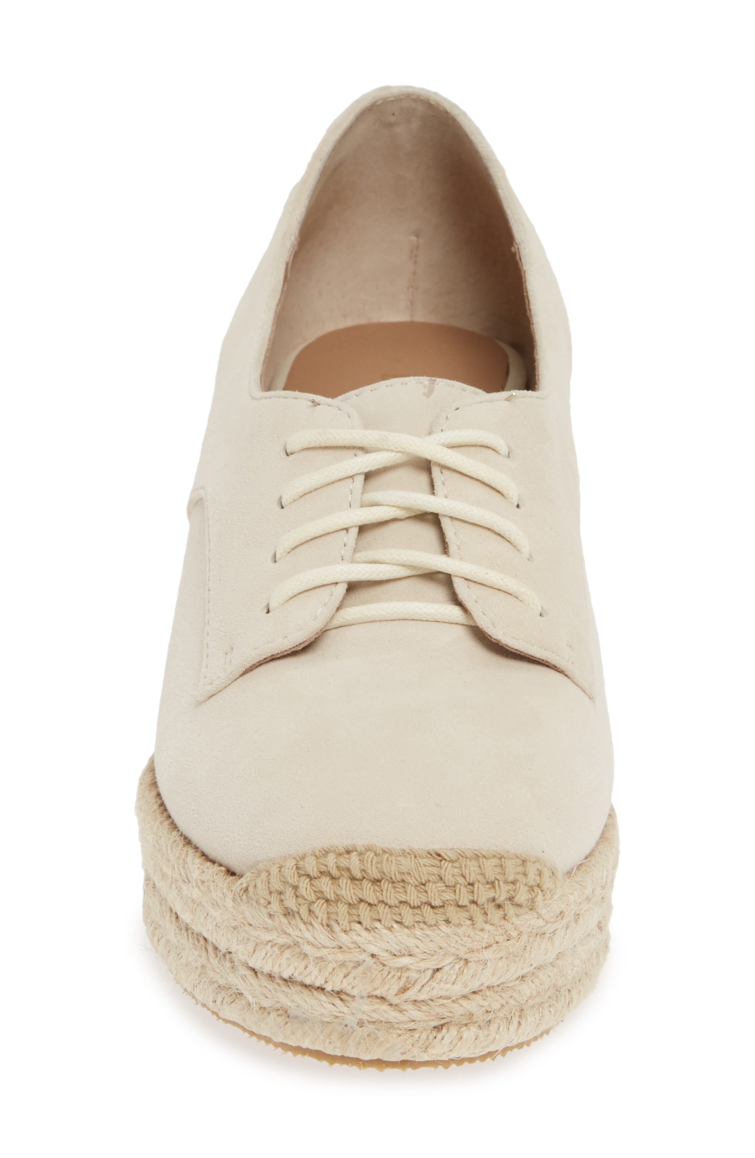 Bettye Muller Concepts Regina Espadrille Derby, Alternate, color, Cream Suede