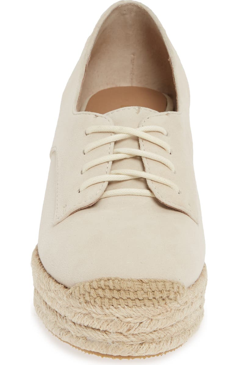 Bettye Muller Concepts Regina Espadrille Derby, Alternate, color, Cream Suede