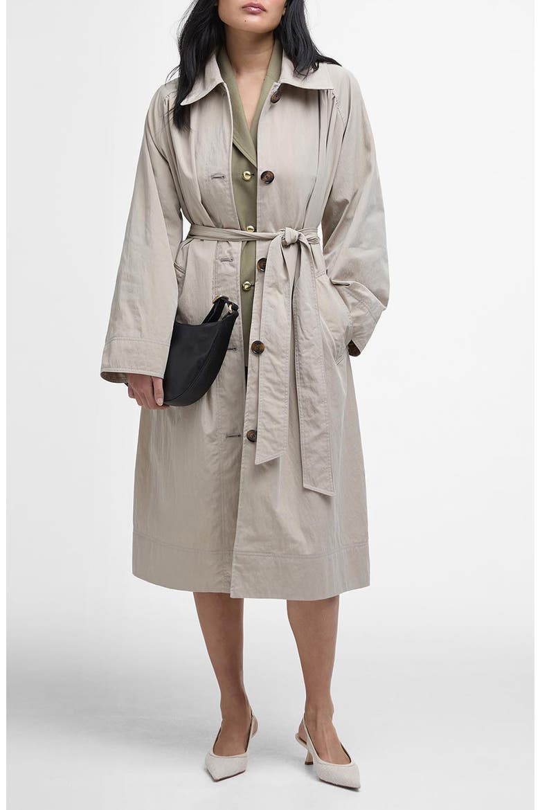 Garbo Showerproof Trench Coat, Main, color, LIGHT SAND ROSEMARY
