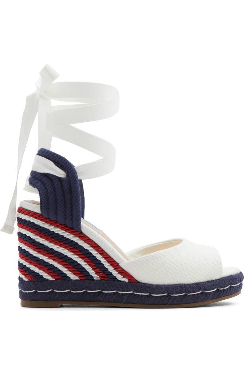 Draper James Ophelia Ankle Tie Espadrille Wedge Sandal, Alternate, color,