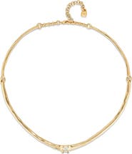 UNODE50 Rigid Necklace with White Zircon