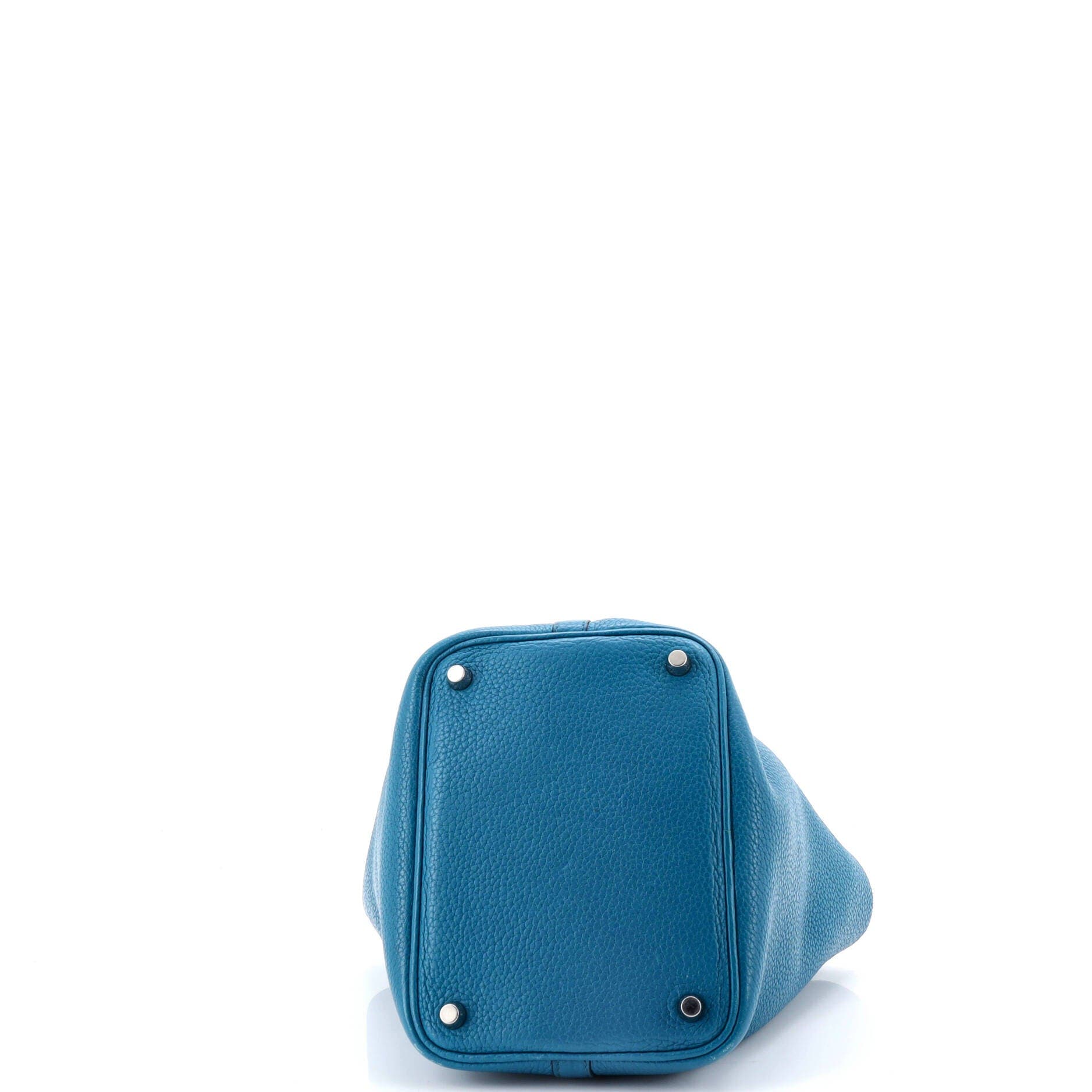 Pre-Owned Hermes Picotin Lock Bag Clemence PM, Alternate, color, Bleu Izmir