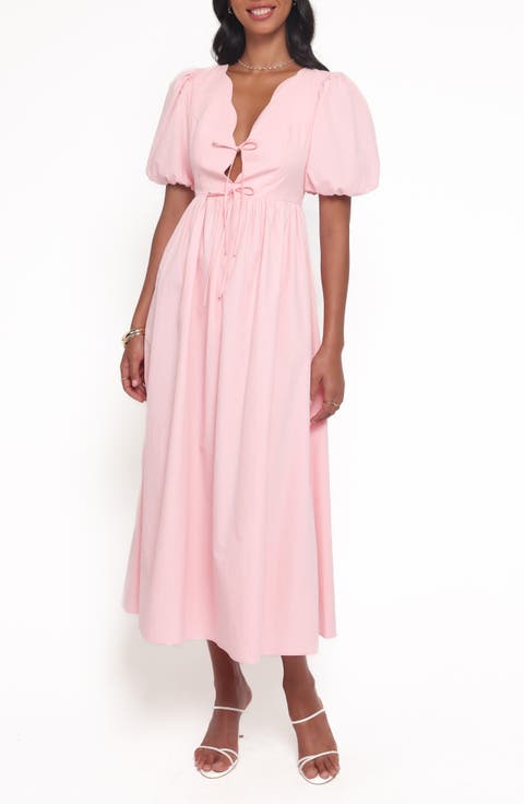 Karla Puff Sleeve Midi Dress