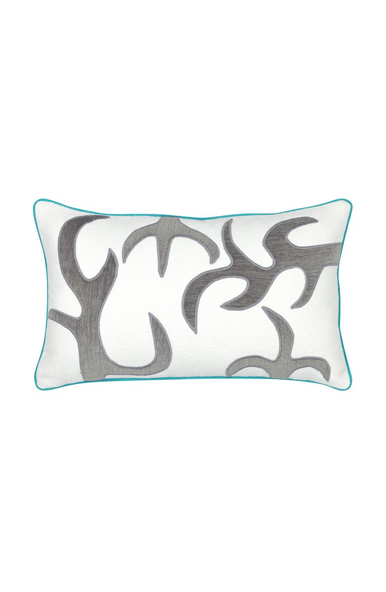 Elaine Smith Pioneer Hand Appliqued 
Embroidered Velvet Indoor 
Outdoor Woven Accent Pillow, Main, color, Multi