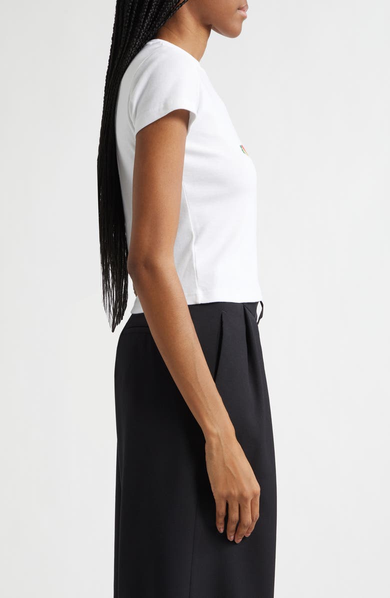 Hommegirls x Fruit of the Loom Double Logo Baby Tee, Alternate, color, White