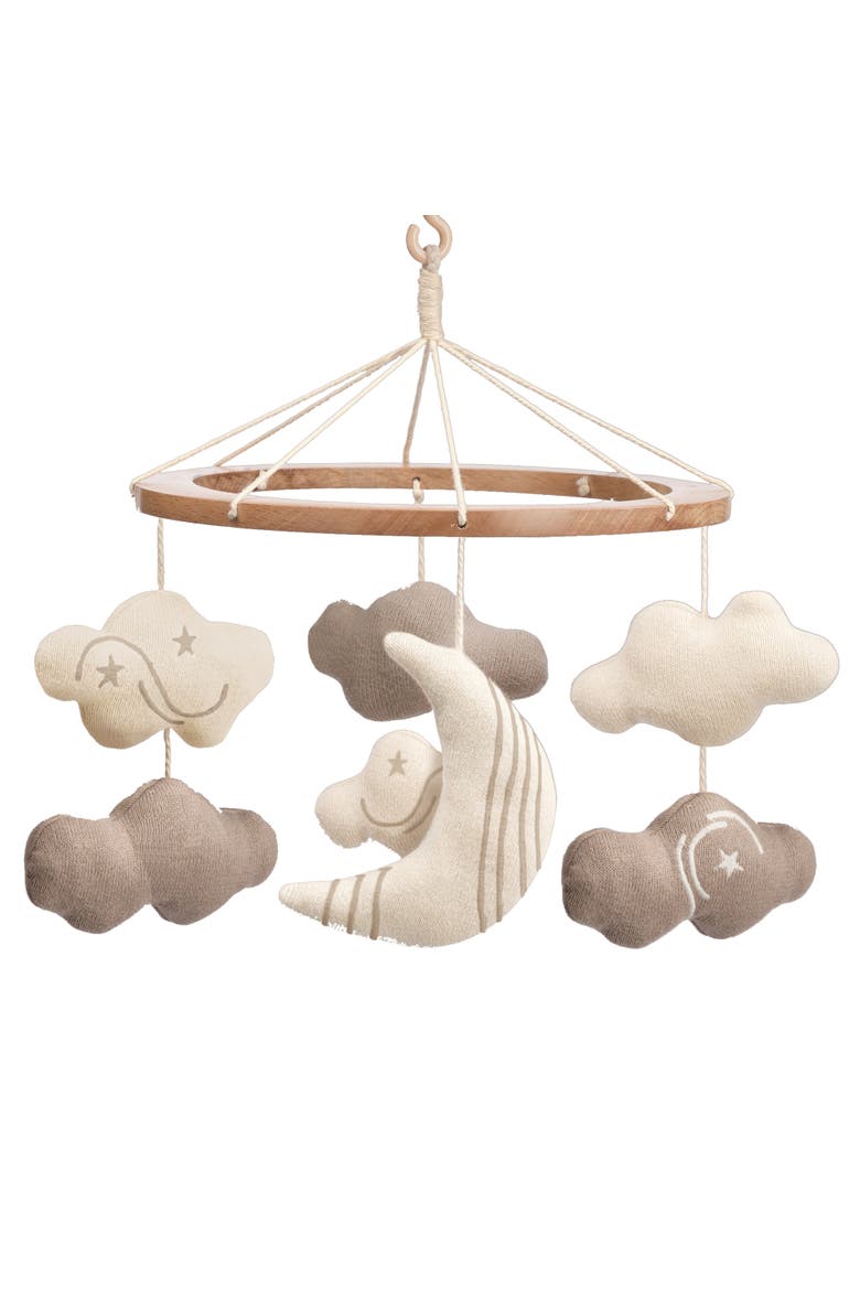 Organic Celestial Wood Baby Crib Mobile Soother Toy/Decor, Alternate, color, Cream