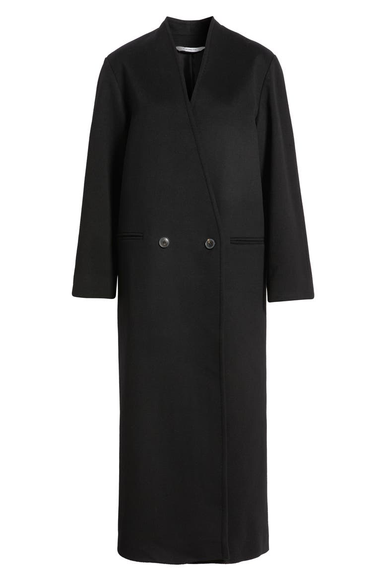 Layla Double Breasted Wool Coat, Alternate, color, BLACK