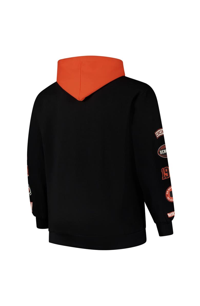 FANATICS Men's Fanatics Black Cincinnati Bengals Big & Tall Patched Out Pullover Hoodie, Alternate, color, 