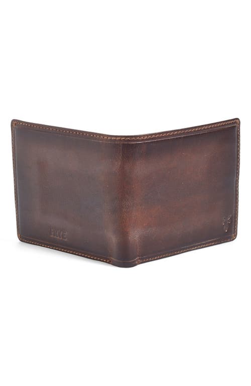 Frye 'logan' Leather Billfold Wallet In Brown