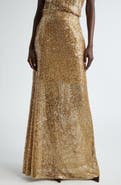 ST. JOHN Sequin Embroidered Knit Skirt