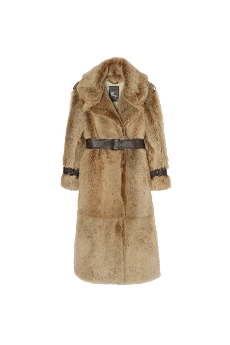 Long Shearling Linley Coat, Alternate, color, Linden brown