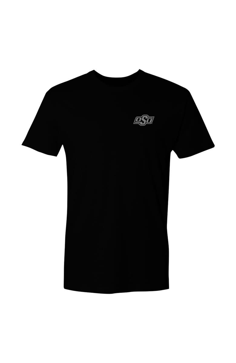 GREAT STATE CLOTHING Men's Black Oklahoma State Cowboys Camo Flag Panel T-Shirt, Alternate, color,